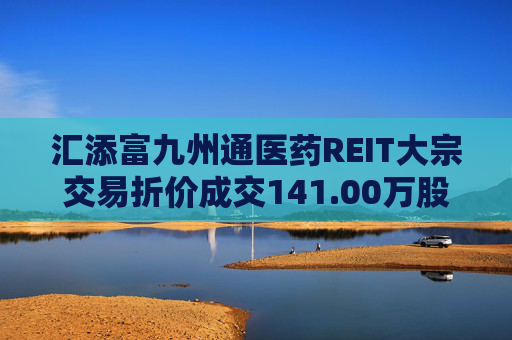 汇添富九州通医药REIT大宗交易折价成交141.00万股 第1张 汇添富九州通医药REIT大宗交易折价成交141.00万股 第1张