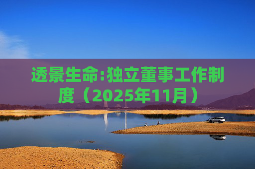 透景生命:独立董事工作制度（2025年11月）