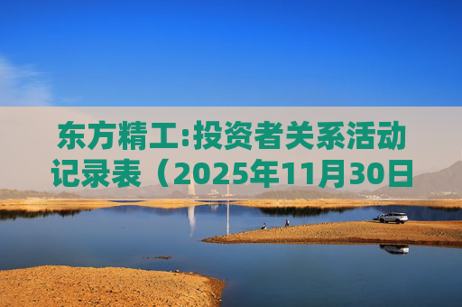 东方精工:投资者关系活动记录表（2025年11月30日）
