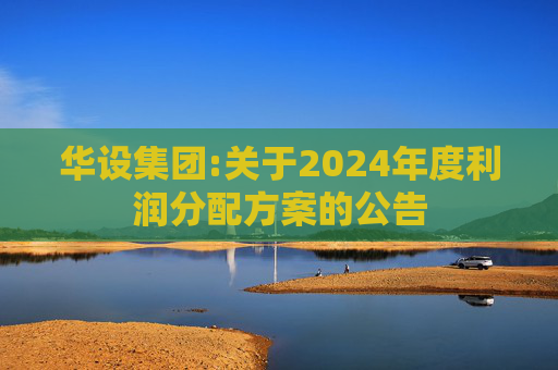 华设集团:关于2024年度利润分配方案的公告  第1张