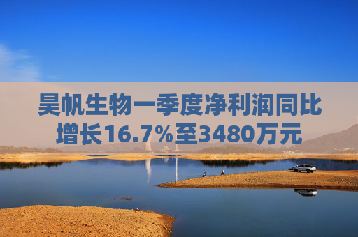 昊帆生物一季度净利润同比增长16.7%至3480万元