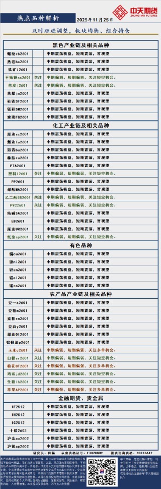 中天策略:11月25日市场分析
