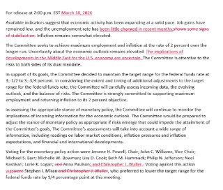 美联储按兵不动 点阵图维持今年降息一次的预测中值不变