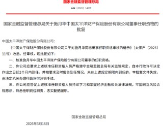 施月华太保产险董事任职资格获批