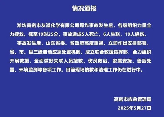 山东一化工车间发生爆炸事故!这家A股公司盘中一度大跌,农药板块集体走强! 第1张 山东一化工车间发生爆炸事故!这家A股公司盘中一度大跌,农药板块集体走强! 第1张